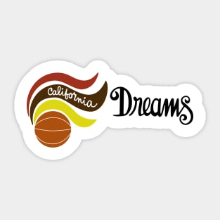 DEFUNCT - California Dreams WBL Basketball Sticker